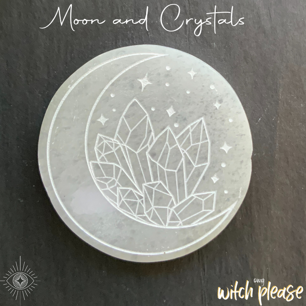 Crystals 3" Etched Flower Of Life Selenite Charging Plate At Rs 260