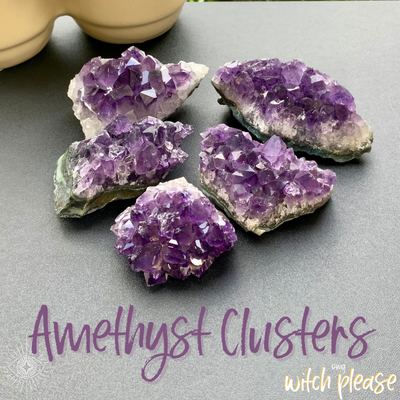 deep purple amethyst clusters