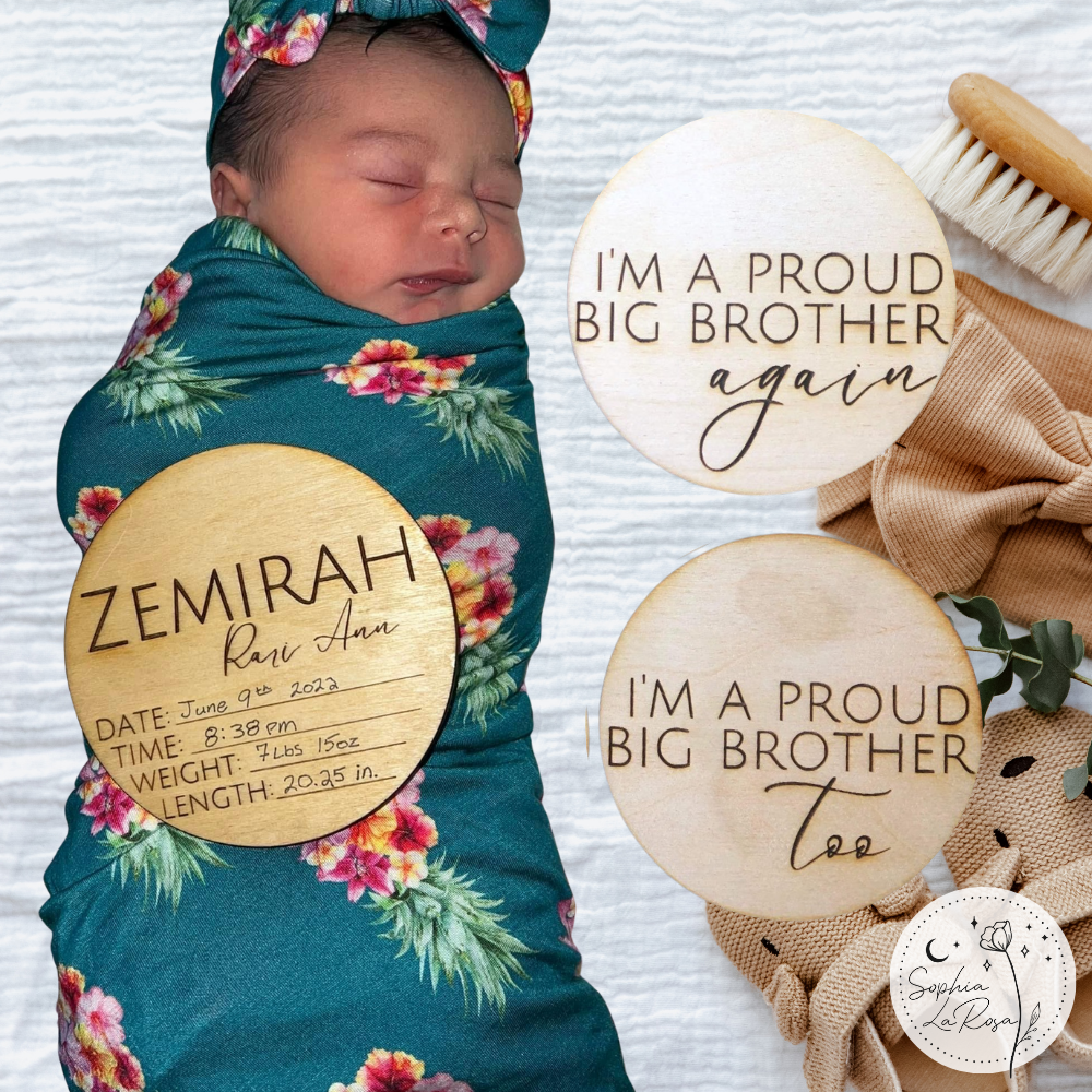 Simple Sibling Sign Baby Announcement Sibling Signs – Sophia LaRosa