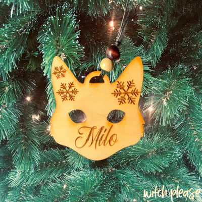 Custom Made holiday ornament for your cat