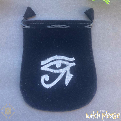 Velvet Bag with a Silver Eye of Osiris design
