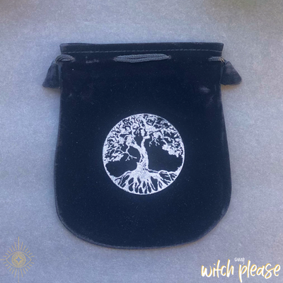 Velvet Bag with a Tree of Life design